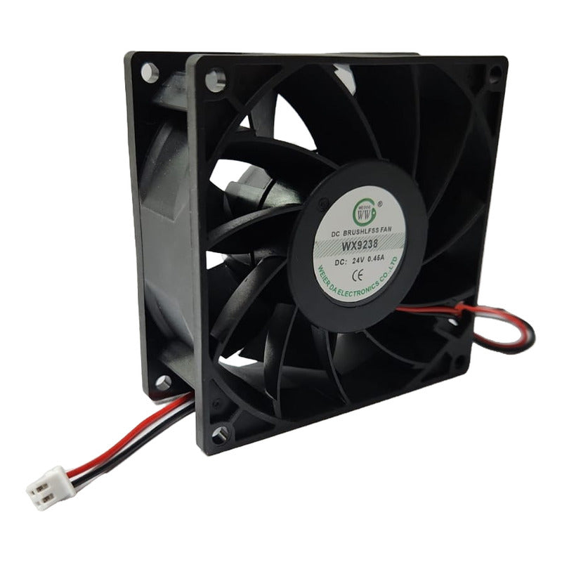 Ventilador Fan Cooler Wx9238 24v 92x38mm 9238 2 Pines Negro