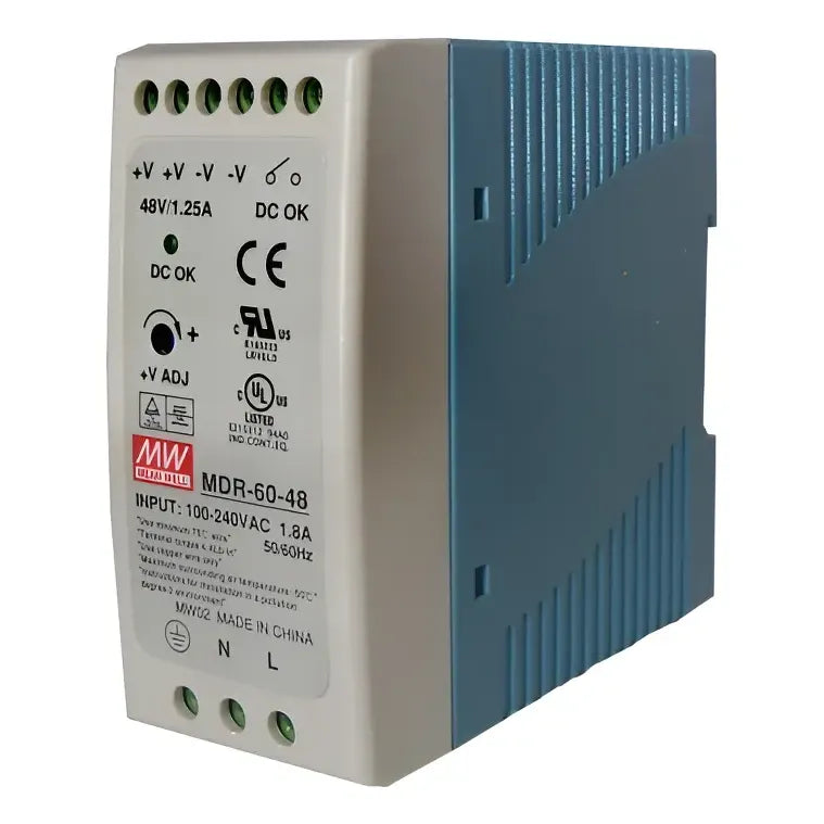 Fuente Poder Riel Din Mean Well Mdr-60-48 48v 1.25 amp 60w