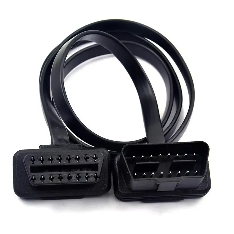 Cable De Extensión Plano Obdii Obd2 Macho Hembra Obd Ii