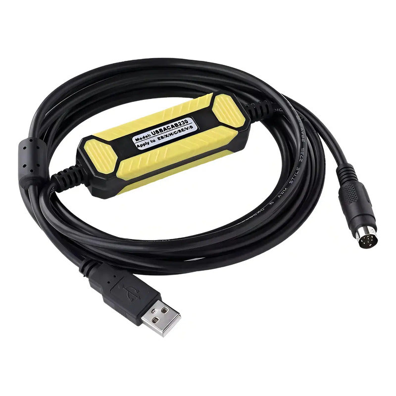 Cable Usb 2.5m Conector Circular 8 Pin Para Plc Delta