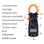 Pinza Amperimétrica Tester Digital Voltimetro Amperimetro
