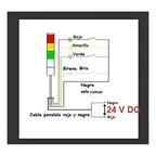 Torre Baliza Industrial + Sonido Luz Roja Amarilla Verde 24v