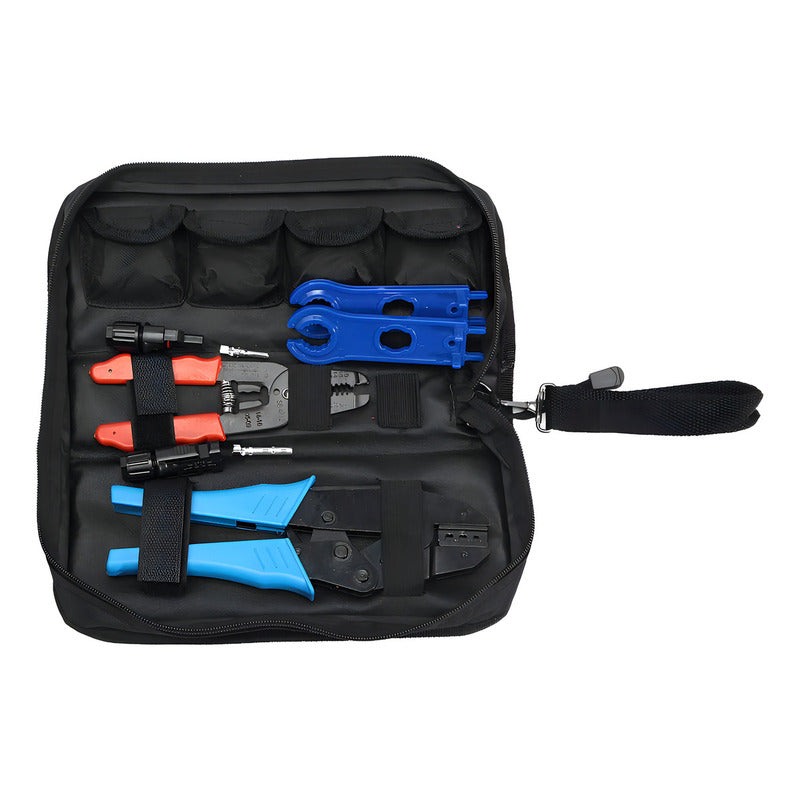Set Herramientas Crimpadora Tereparochile Mc4 Panel Solar Pelacable Negro