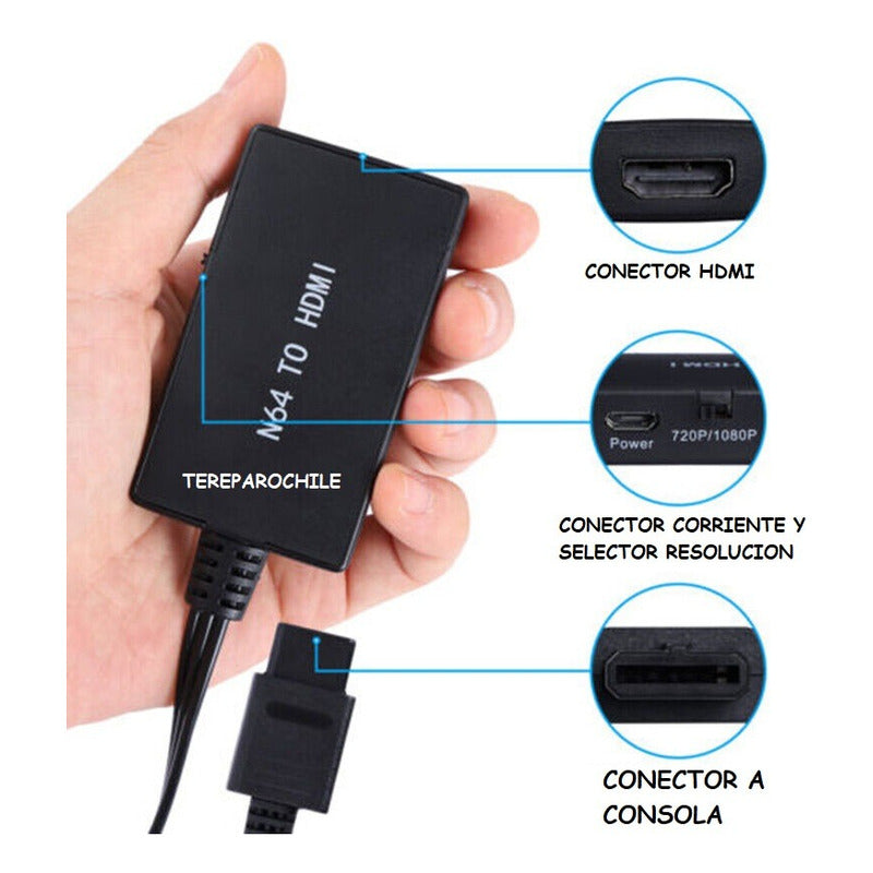 Adaptador Hdmi Para Super Nintendo Gamecube N64 Snes