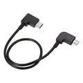Cable Otg Compatible Dji Drone 30cm 90° Micro Usb A Tipo C Negro