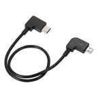 Cable Otg Compatible Dji Drone 30cm 90° Micro Usb A Tipo C Negro