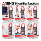 Pinza Amperimétrica Digital Aneng Pn103 Ac Dc 600a 600v Pantalla Lcd