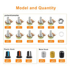 Kit 50 Potenciometros 10 Tipos 1k 2k 5k 10k 50k 100k 500k 1m