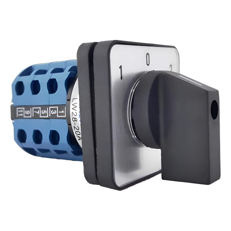 Switch Selector Conmutador Tipo Pacco 3 Posiciones 20a 1-0-2 Negro