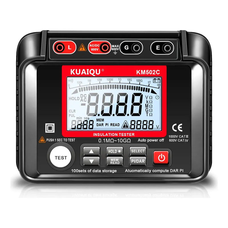 Probador Medidor Resistencia Aislamiento Megohmetro 1000v