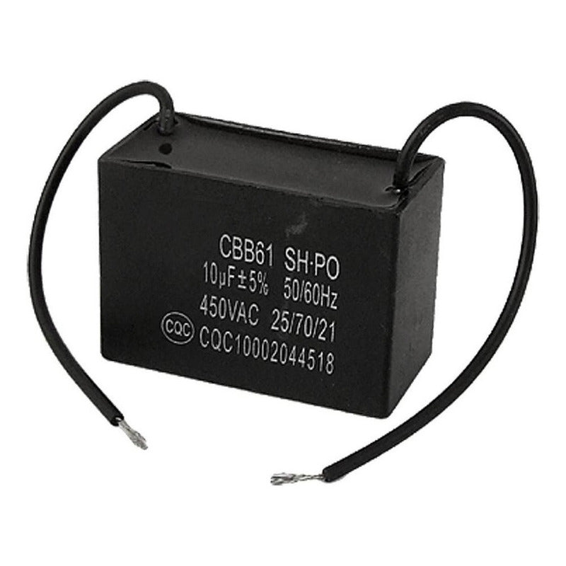 Condensador Capacitor Cbb61 10uf 450vac Ventilador Motor