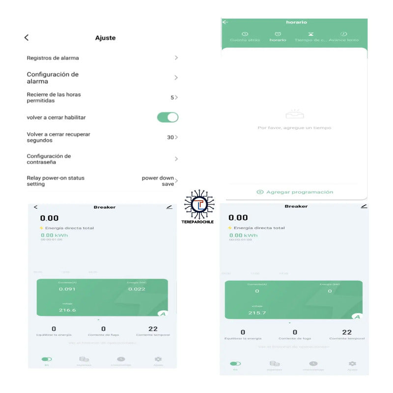 Rele Medidor Energía Smart Wifi Kwh 63a Bajo Y Alto Voltaje Color