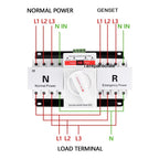 Ats Switch Transferencia Automatico Mcb 63a 220v Generador Gris
