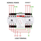 Ats Switch Transferencia Automatico Mcb 63a 220v Generador Gris