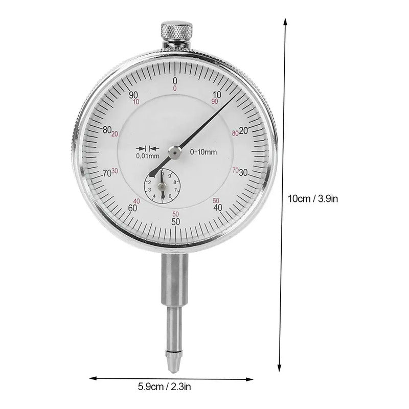 Reloj Comparador Base Magnetica 0-10mm Torno Fresa 0.01mm