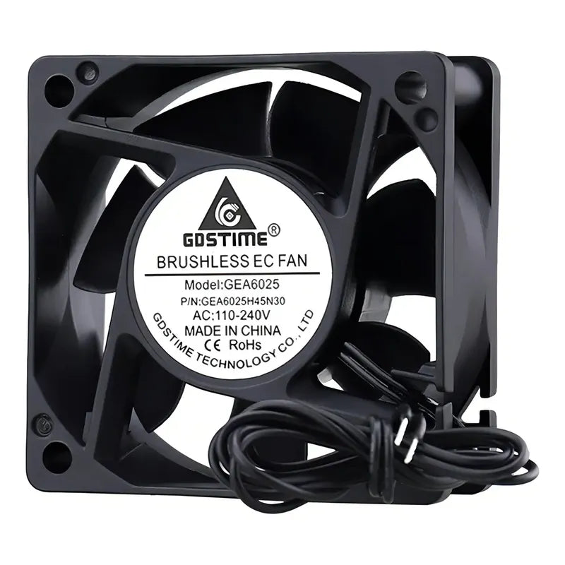 Ventilador Axial Gdstime 6025-220 60mm 25 Cfm 220v 2 Pinos