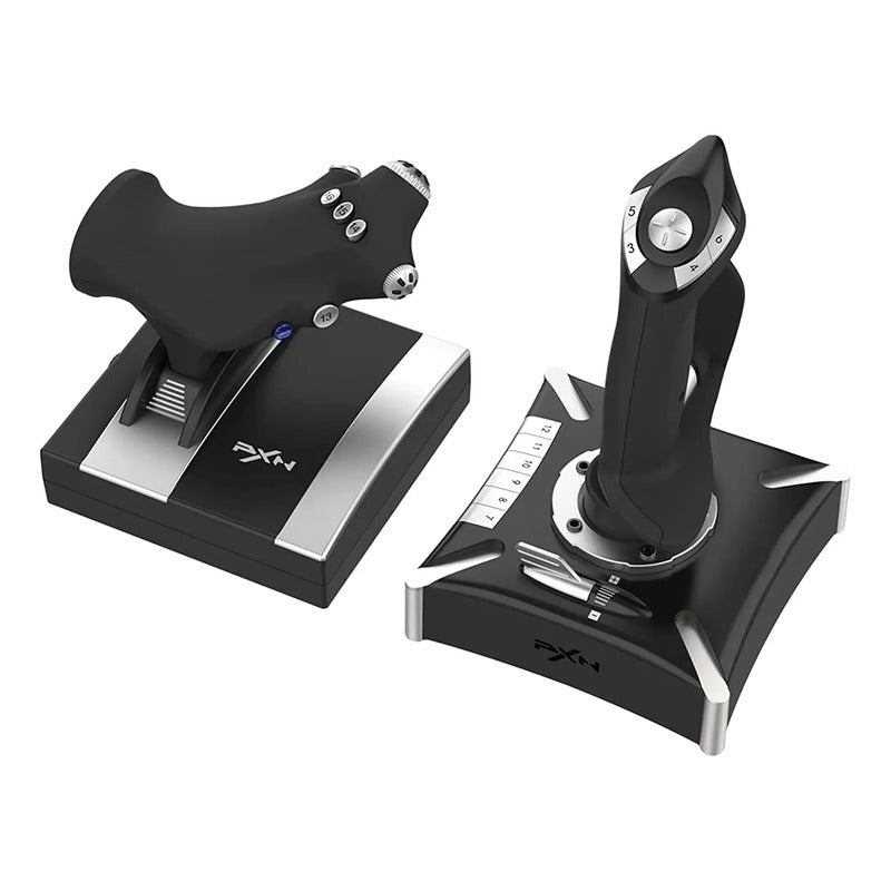 Joystick Simulador Vuelo Pxn-2119 Pro Palanca Usb Control Rojo Con Negro