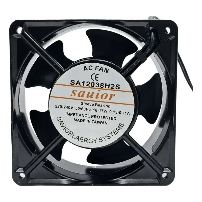 Ventilador 120x38 Mm 220-240 V 0.13-0.11a 2cables Sa12038h2s Negro