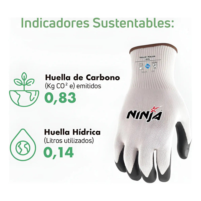 Guantes Seguridad Recubrimiento Nitrilo Precisión Y Agarre Blanco Xl