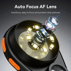 Microscopio Digital Portatil Camara Luz Led Pantalla Usb Negro Y Naranja