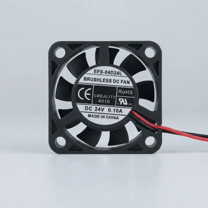 Ventilador Fan Efs-04d24l 40x10 Mm 24v 0.1a 2 Cables Negro