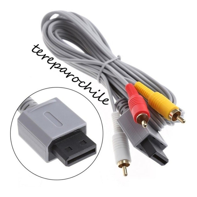 Cable Av Nintendo Wii 3 Colores Cable Rca Consola Wii Stereo