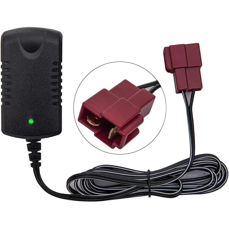 Cable Cargador Adaptador De Autos A Batería Para Niños 7v 6v Negro