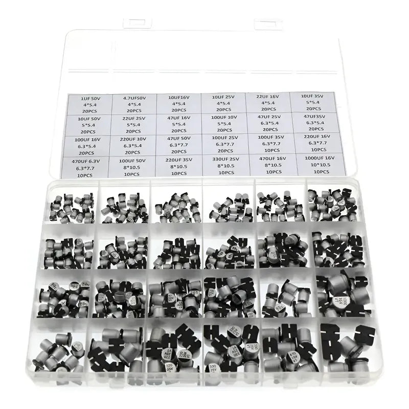 400x Capacitores Sólidos Electrolitico Smd De 1uf A 1000uf