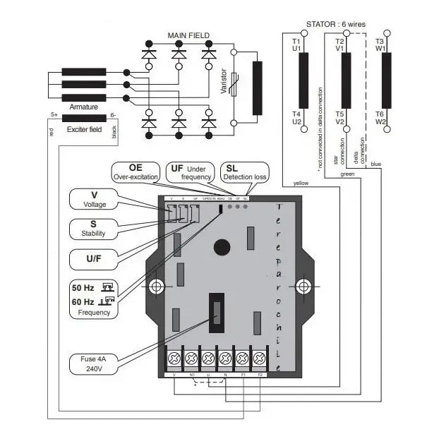 Regulador De Voltaje Avr R120 Para Generadores Genset