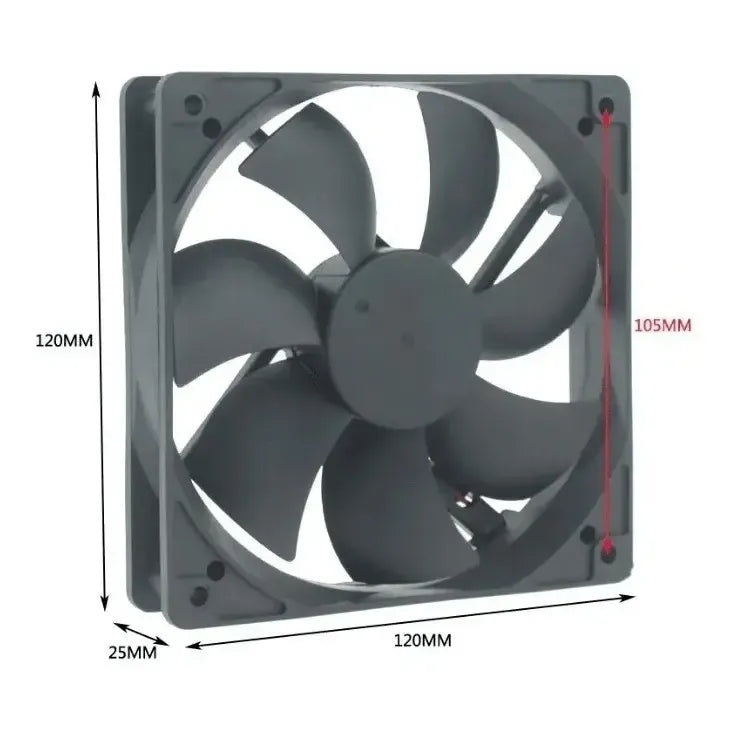 Ventilador Fan Cooler 120mm 120x120x25 Mm 48v Dc 12 Cm 12048