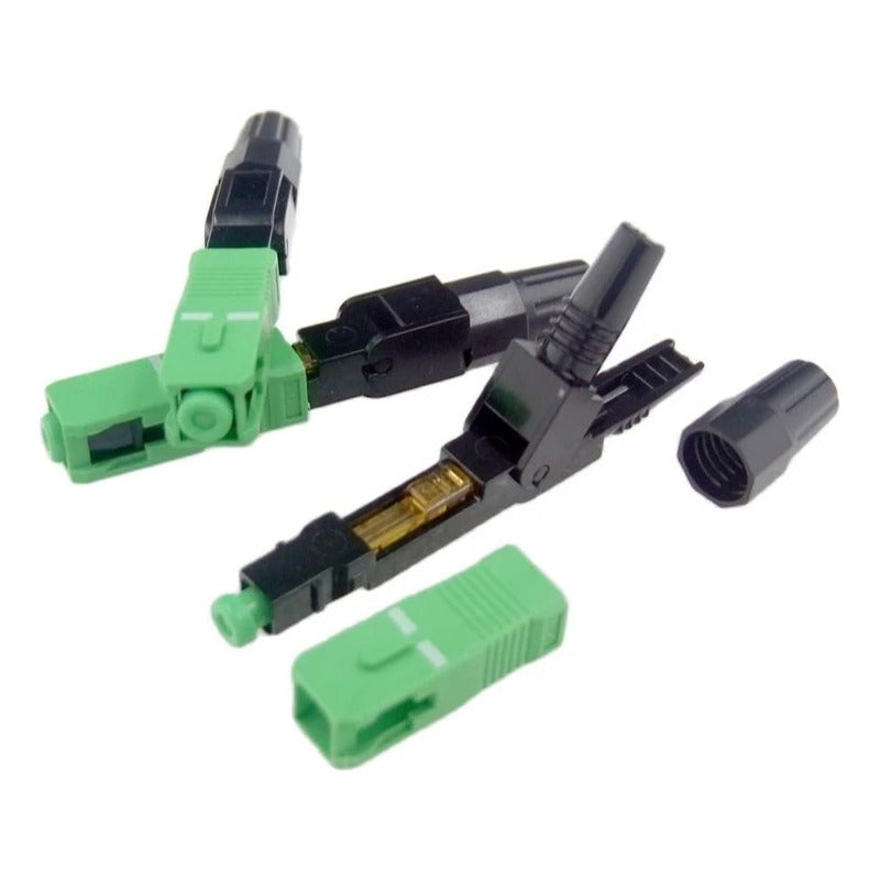 10 X Conectores Rápidos Sc/apc Fibra Óptica Ftth 10 Unidades