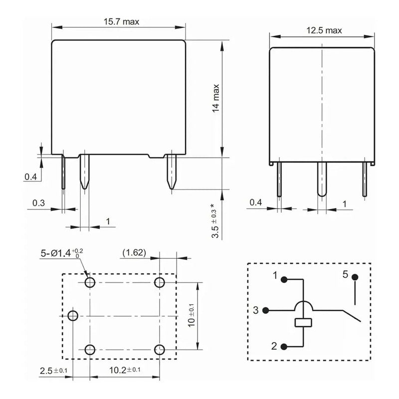 Rele Relay Cma51-s-dc12v Cma51sdc12v 20a 4 Pines