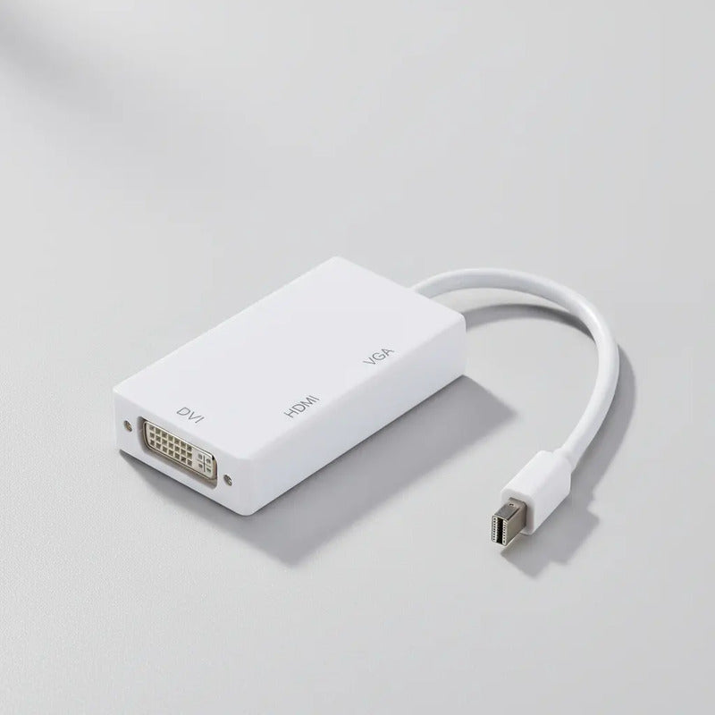 Adaptador Mini Displayport Para Thunderbolt Mac Hdmi Vga Dvi Blanco