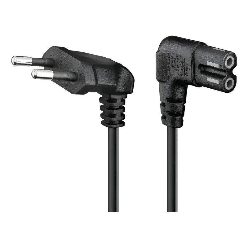 Cable Poder Tipo 8 Tv Conector En L Television Radio Enchufe