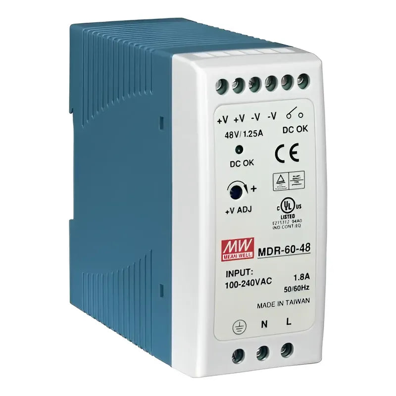Fuente Poder Riel Din Mean Well Mdr-60-48 48v 1.25 amp 60w