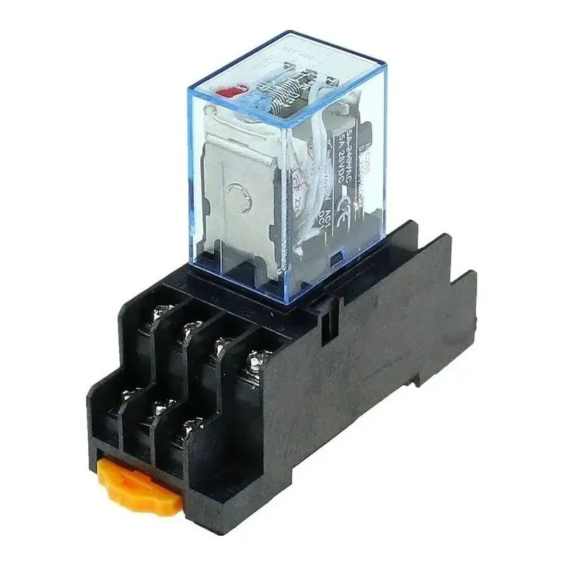 Rele 12v 4pdt My4n-j Relay 4no - 4nc Relay Hh54p Con Base