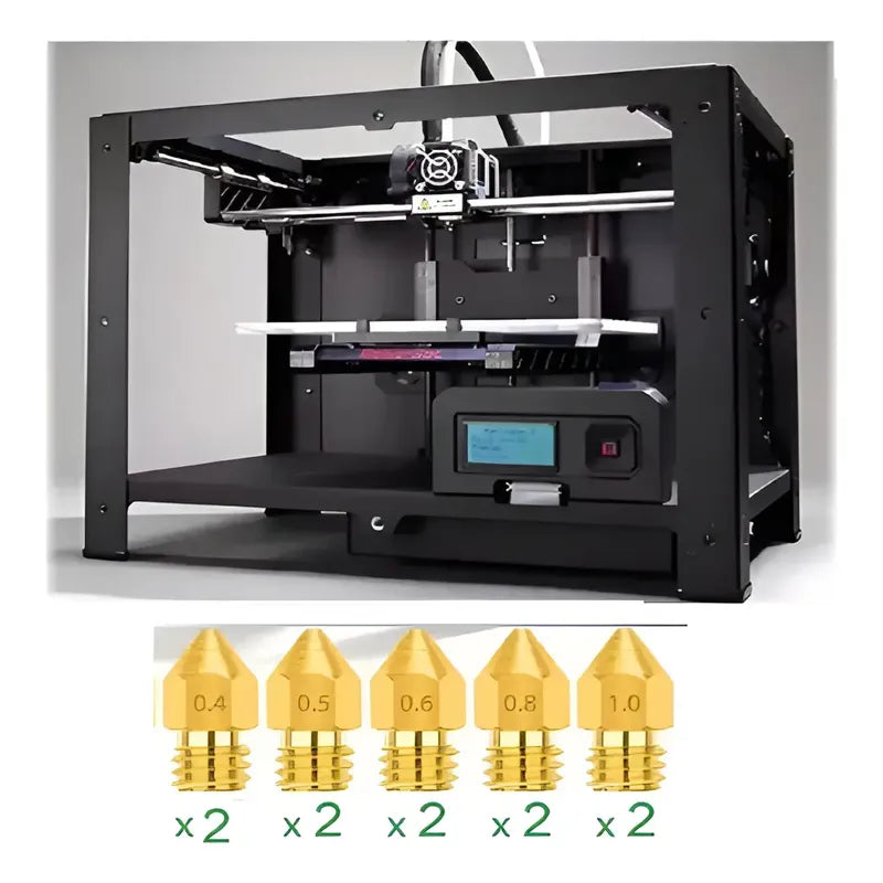 Pack 10 Boquilla Nozzle Para Impresora 3d Mk8 Ender 3 Cr10