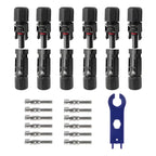 10 X Conectores Mc4 Macho Hembra Panel Solar + Llave Regalo Negro