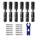 10 X Conectores Mc4 Macho Hembra Panel Solar + Llave Regalo Negro