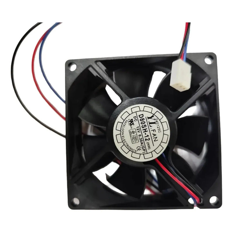 Ventilador Fan Cooler D80sh-12 Hh 12v 80x25mm 8025 3 Pines Negro