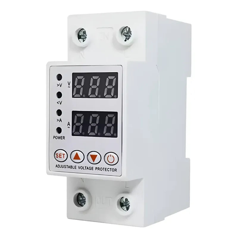 Protector Voltaje Corriente Ajustable Sobre Y Bajo 63a 220v