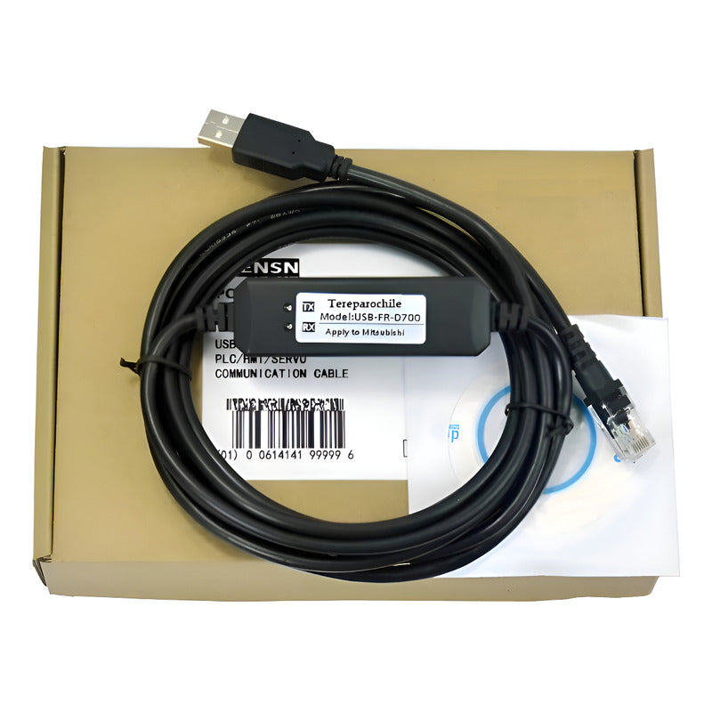 Cable Programacion Depuracion Vdf Usb Fr-d700 Fr-d740 D720 Negro