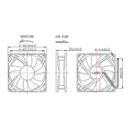 Fan Cooler Ventilador Afb0912vh 12 V 9025 Maquina Soldar Ups