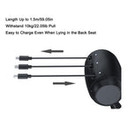 Cargador Celular Usb-c Auto Para iPhone Android Uber Taxi Negro