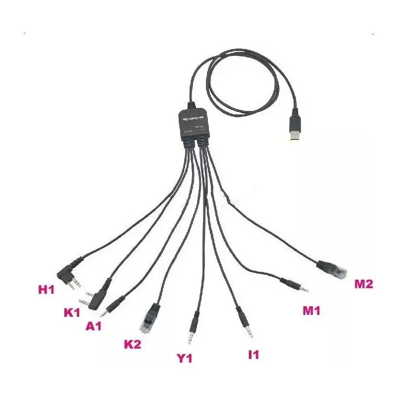 Cable Programacion 8 En 1 Para Motorola Baofeng Icom Kenwood