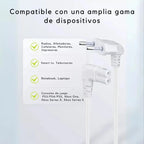 Cable Poder Tipo 8 En L Enchufe Tv Conector Television Radio