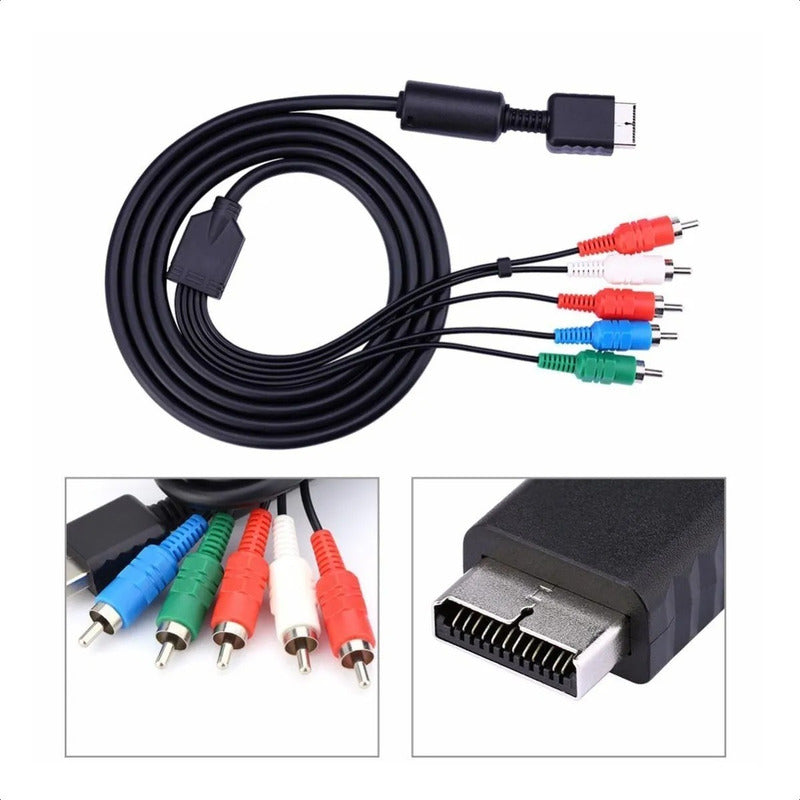 Cable Av (audio Y Video) Componente Para Ps1 Ps2 Ps3 - Rgb