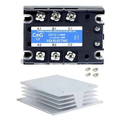 Rele Trifasico Ssr Estado Solido 24-480vac 220v 40a 3-32vdc
