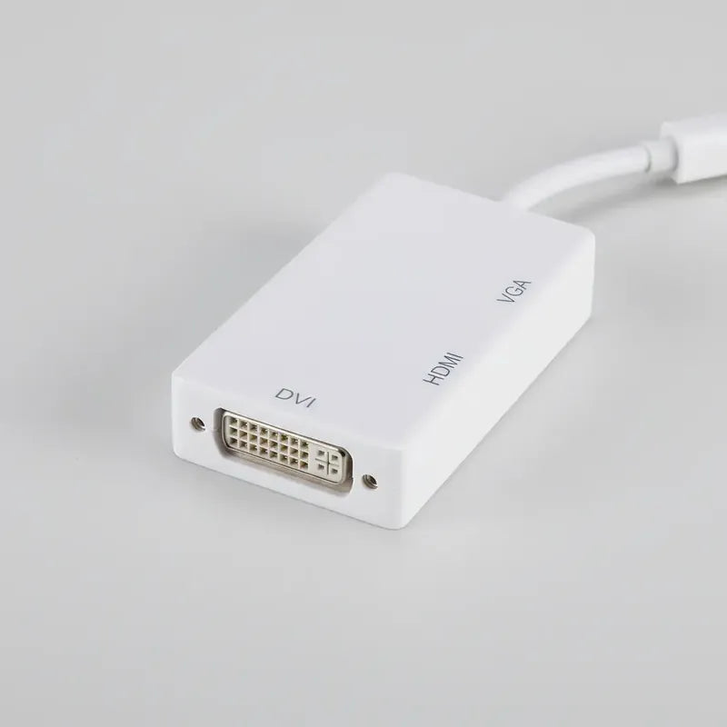 Adaptador Mini Displayport Para Thunderbolt Mac Hdmi Vga Dvi Blanco