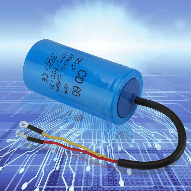 Condensador Arranque Cd60 600uf 250v Motor Electrico 50/60hz
